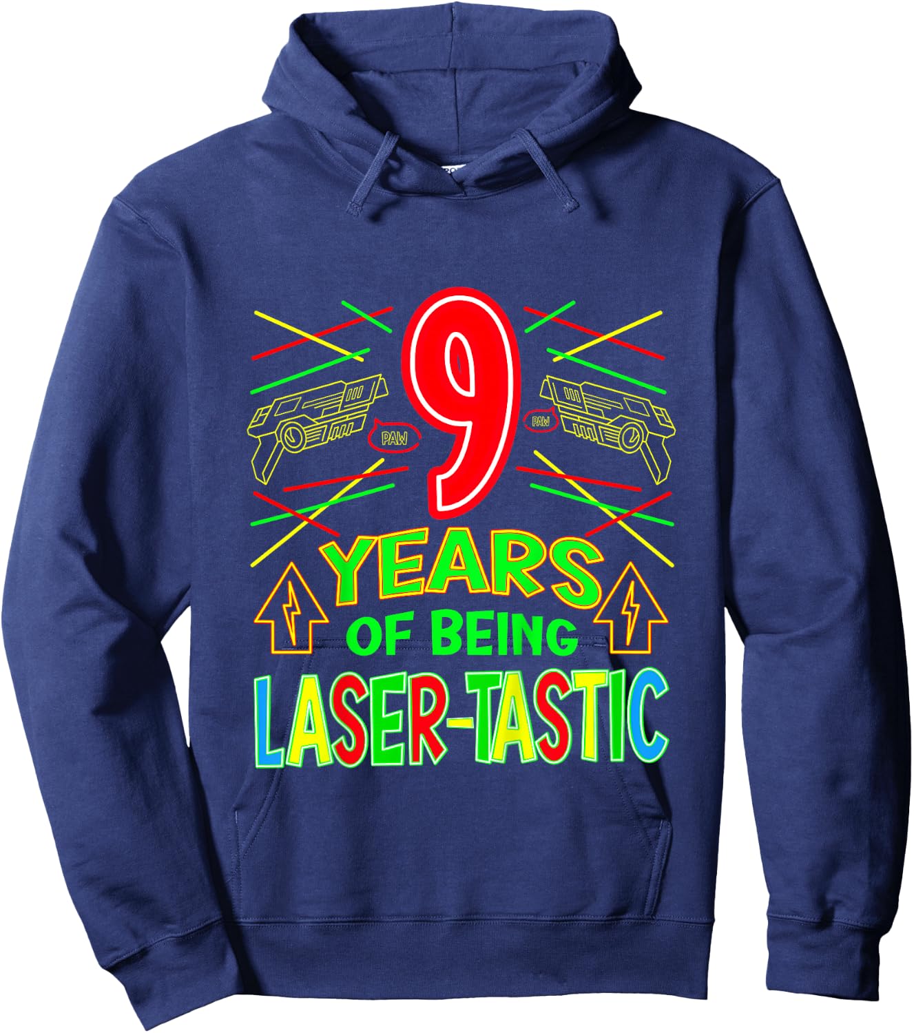 9 Jahre Laser-tastic 9. Lasertag Geburtstag Hoodie - Hoodie | Navy