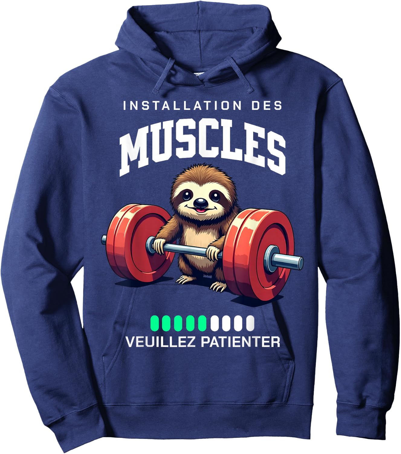 Lazy Installation Muscles Gym Bodybuilding Crossfit Hoodie - Hoodie | Navy