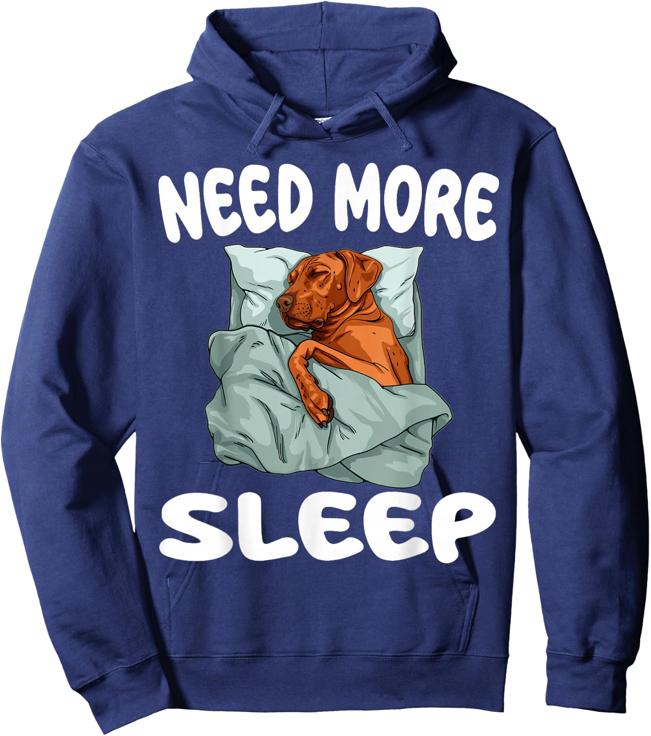 Cute Rhodesian Ridgeback Need more Sleep Pajamas Nightgown Hoodie - Hoodie | Navy