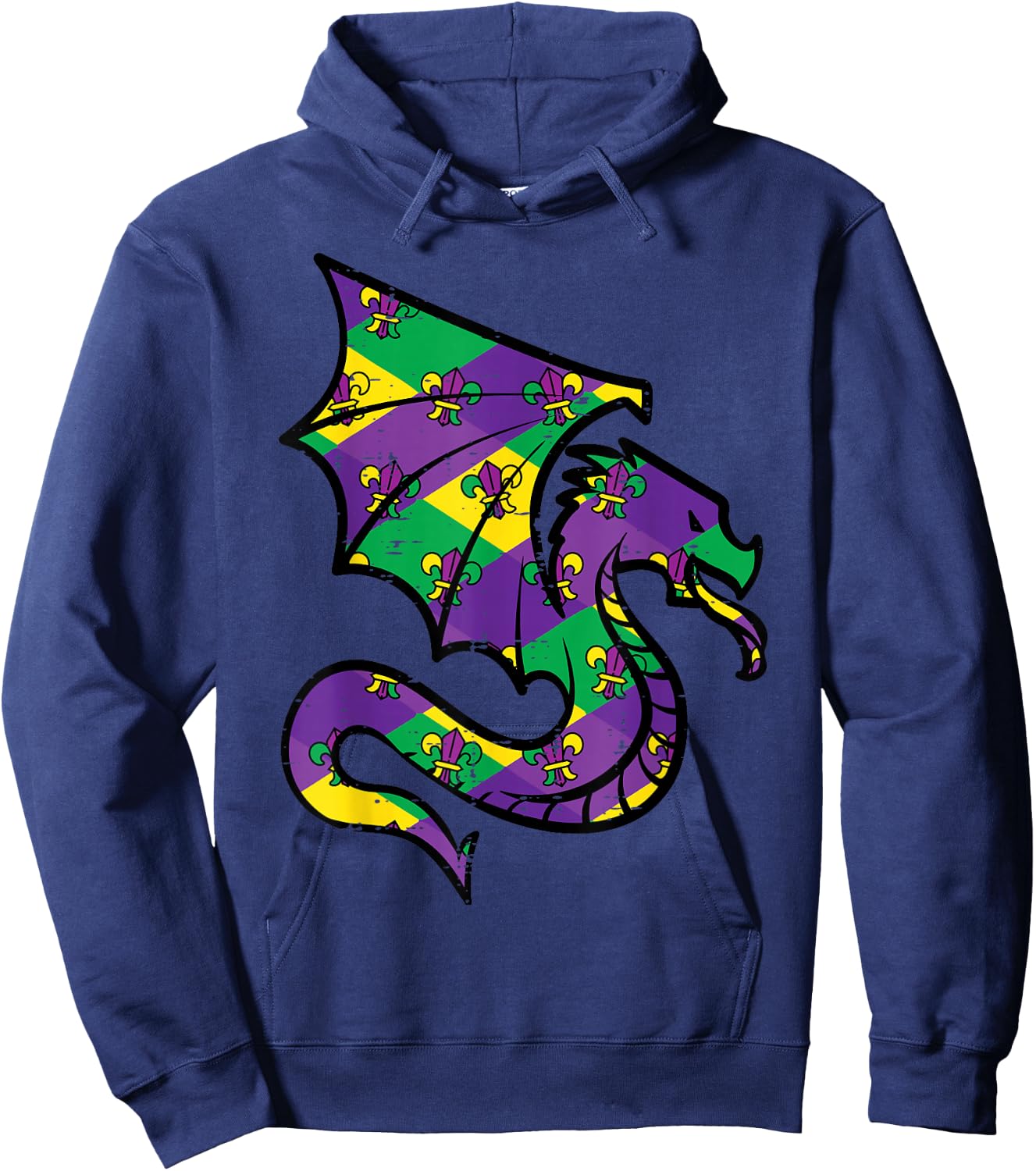 Mardi Gras Dragon Cool Carnival New Orleans Men Women Kids Hoodie - Hoodie | Navy
