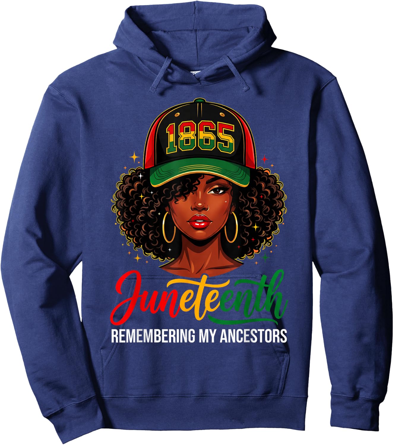Juneteenth Remembering My Ancestors Black History Women Girl Hoodie - Hoodie | Navy