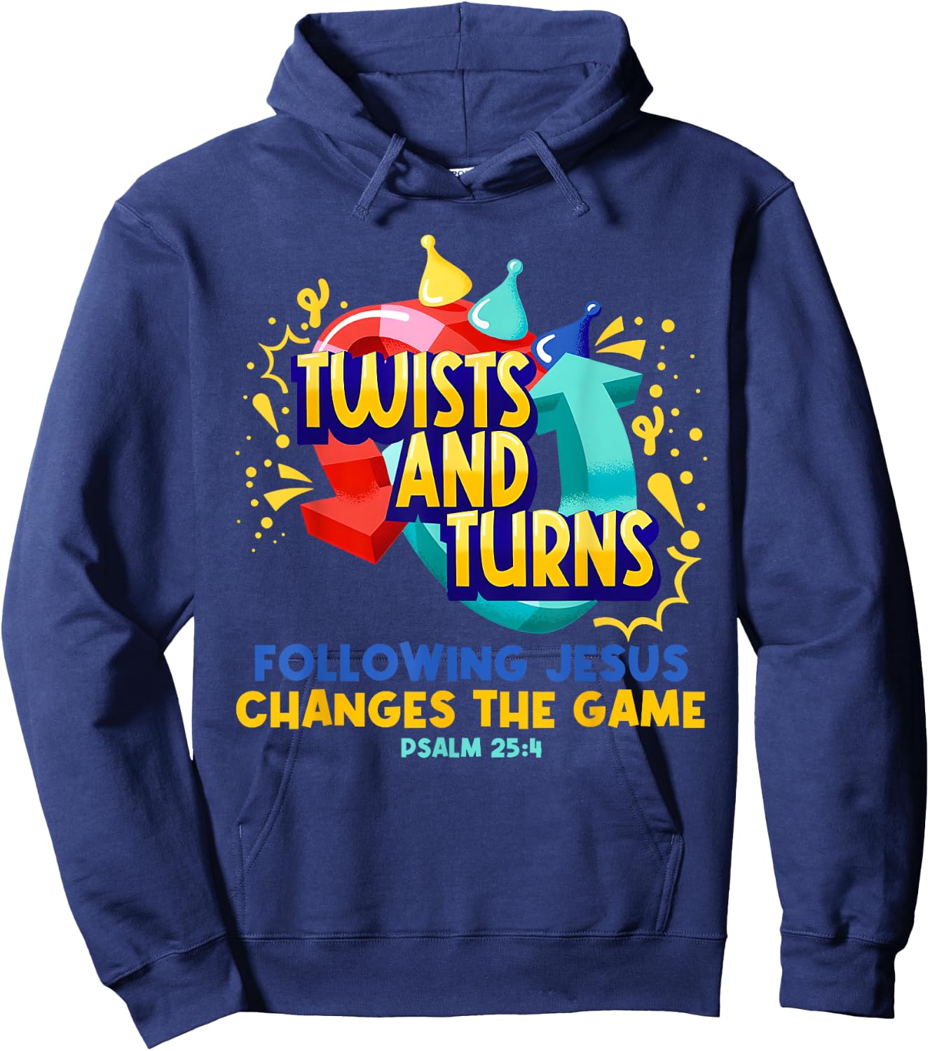 Twists and Turns Vbs Vibes Christian Games Board Funny Hoodie - Hoodie | Navy