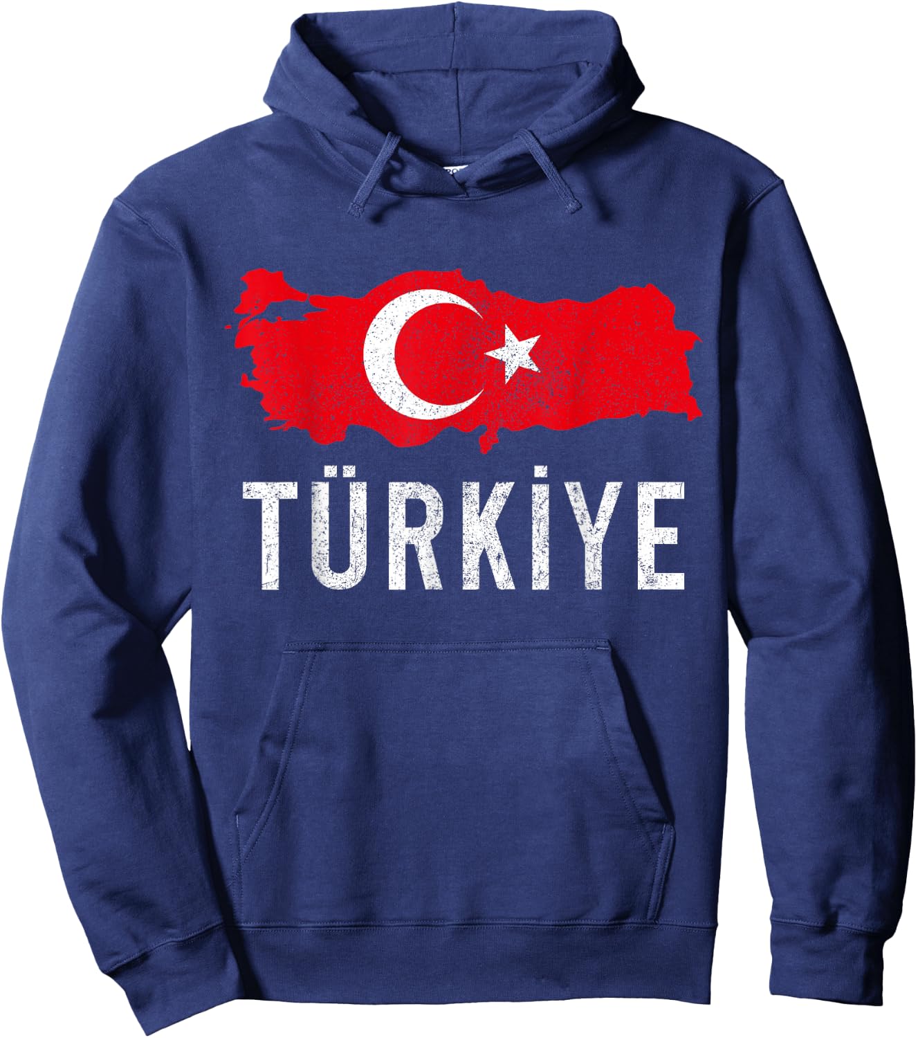 Türkiye Turkey Turkish Flag Pride Souvenir Hoodie - Hoodie | Navy