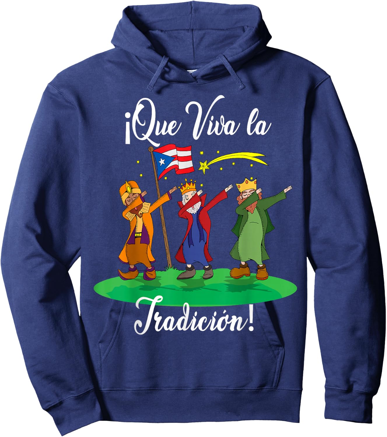 Los Tres Reyes Magos Three Wise Men Kings Dabbing Christmas Hoodie - Hoodie | Navy