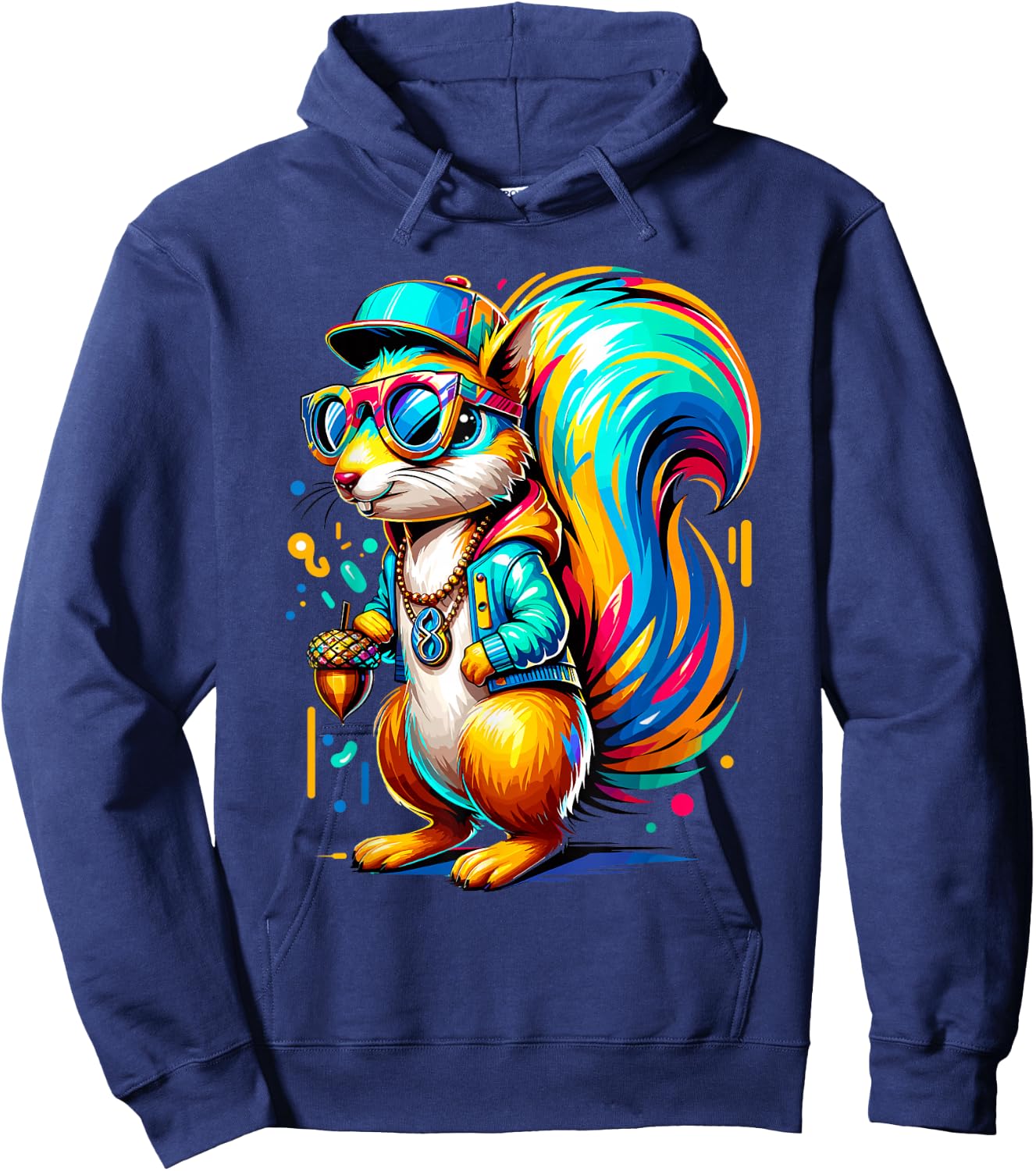 Urban Graffiti Squirrel Lover Stuff Street Art Squirrel Hoodie - Hoodie | Navy