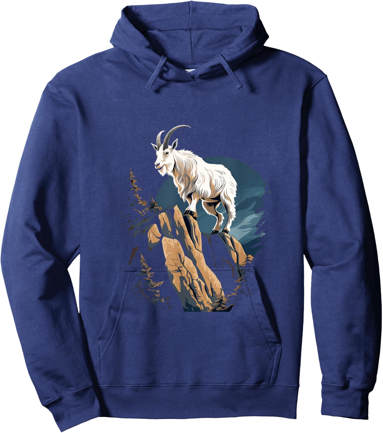 Mountain Goat Climbing Animal Mountaineering Hoodie - Hoodie | Navy