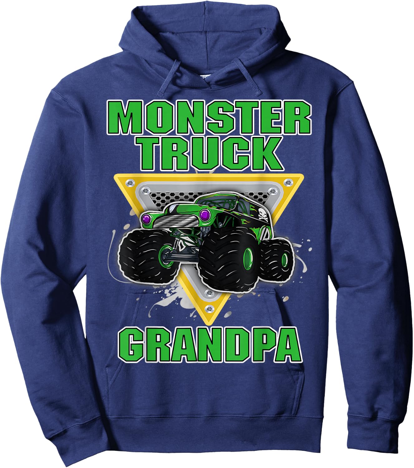 Monster Truck GRANDPA Grandfather Truck Lovers Truck Fans Hoodie - Hoodie | Navy
