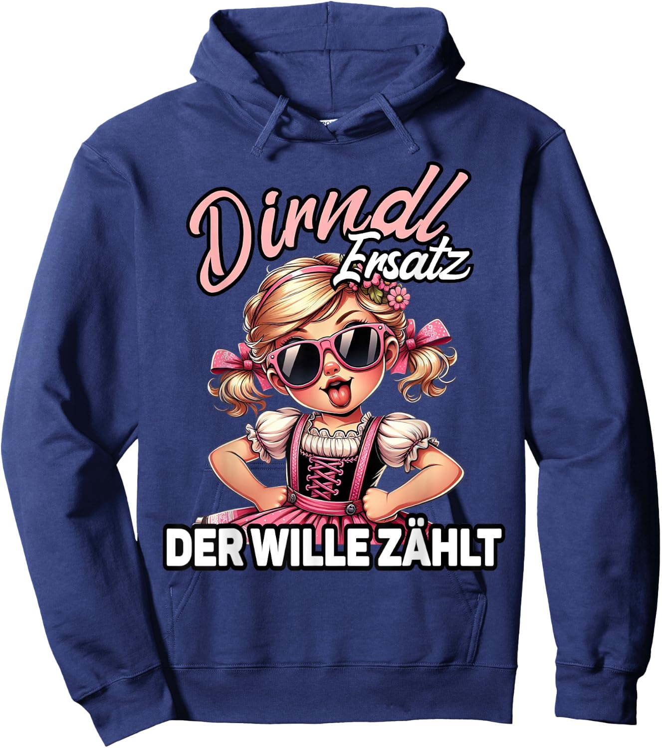 Oktoberfest Costume Shirt Women's Costume Replacement Dirndl , black Hoodie - Hoodie | Navy