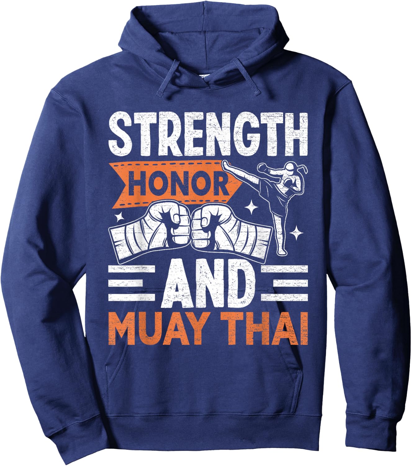 Strength Honor and Muay Thai Hoodie - Hoodie | Navy