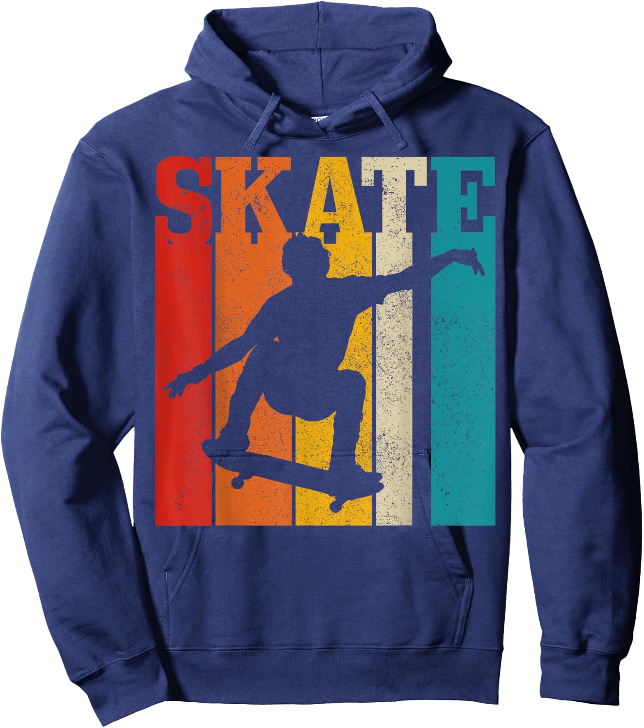 Skateboard Vintage Skating Skater Gift Hoodie - Hoodie | Navy