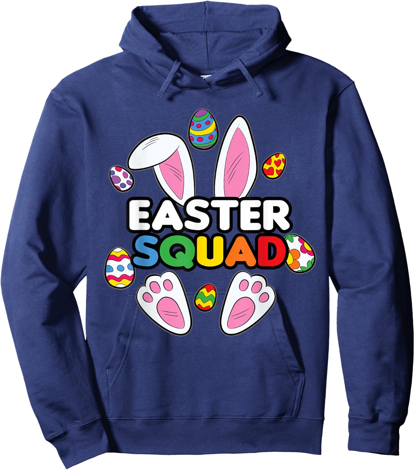 Easter Egg Hunting Squad Cute Bunny Rabbit Hoodie - Hoodie | Navy