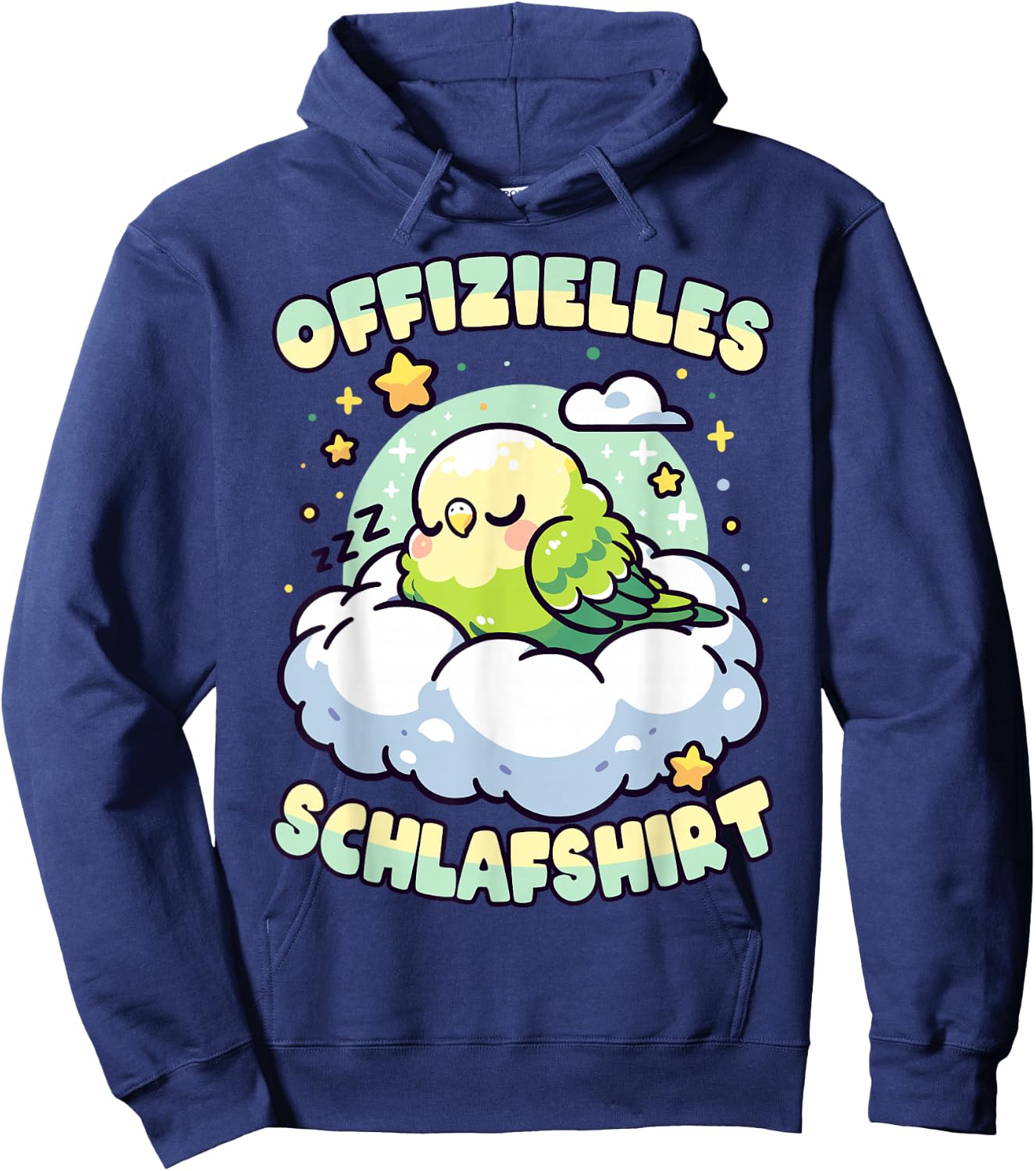 Official Sleep Shirt Budgie Pyjamas & Sleep , gray Hoodie - Hoodie | Navy