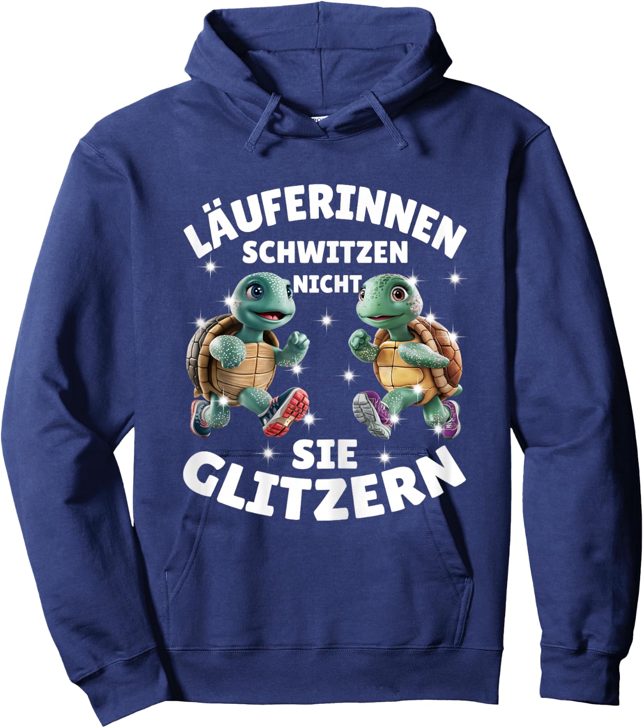 Laufen Joggen Lustig Läuferin Spruch Schildkröten Fitness Hoodie - Hoodie | Navy