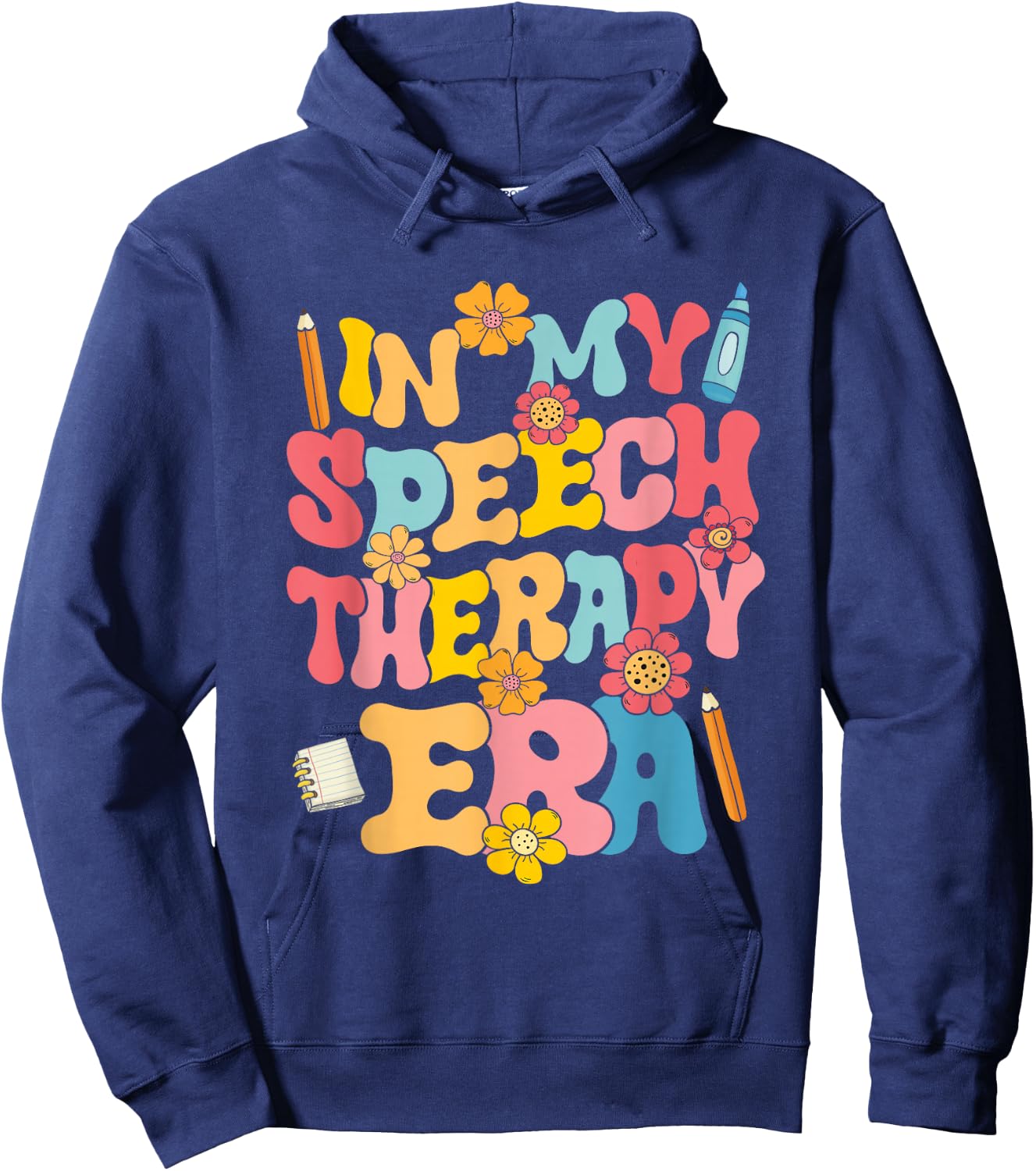 In My Speech Therapy Era Speech Language Pathologist SLP Hoodie - Hoodie | Navy