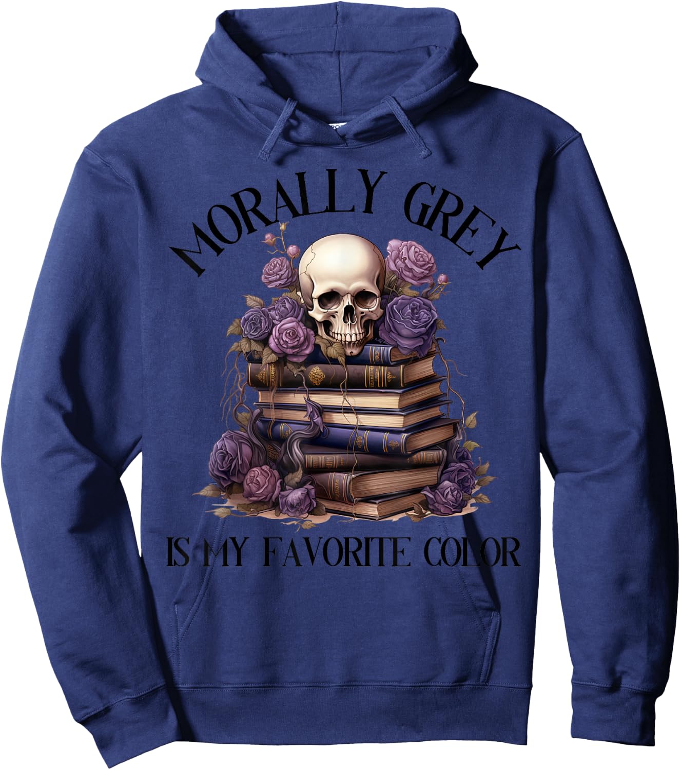 Spicy Fairy Tales Dark Romance Reader Moral Grey Books , gray Hoodie - Hoodie | Navy
