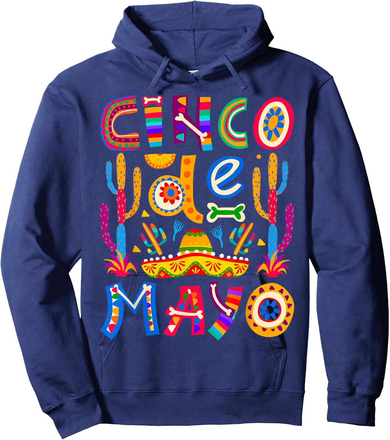 Cinco De Mayo Lets Fiesta Squad 5 De Mayo Mexican Men Women Hoodie - Hoodie | Navy