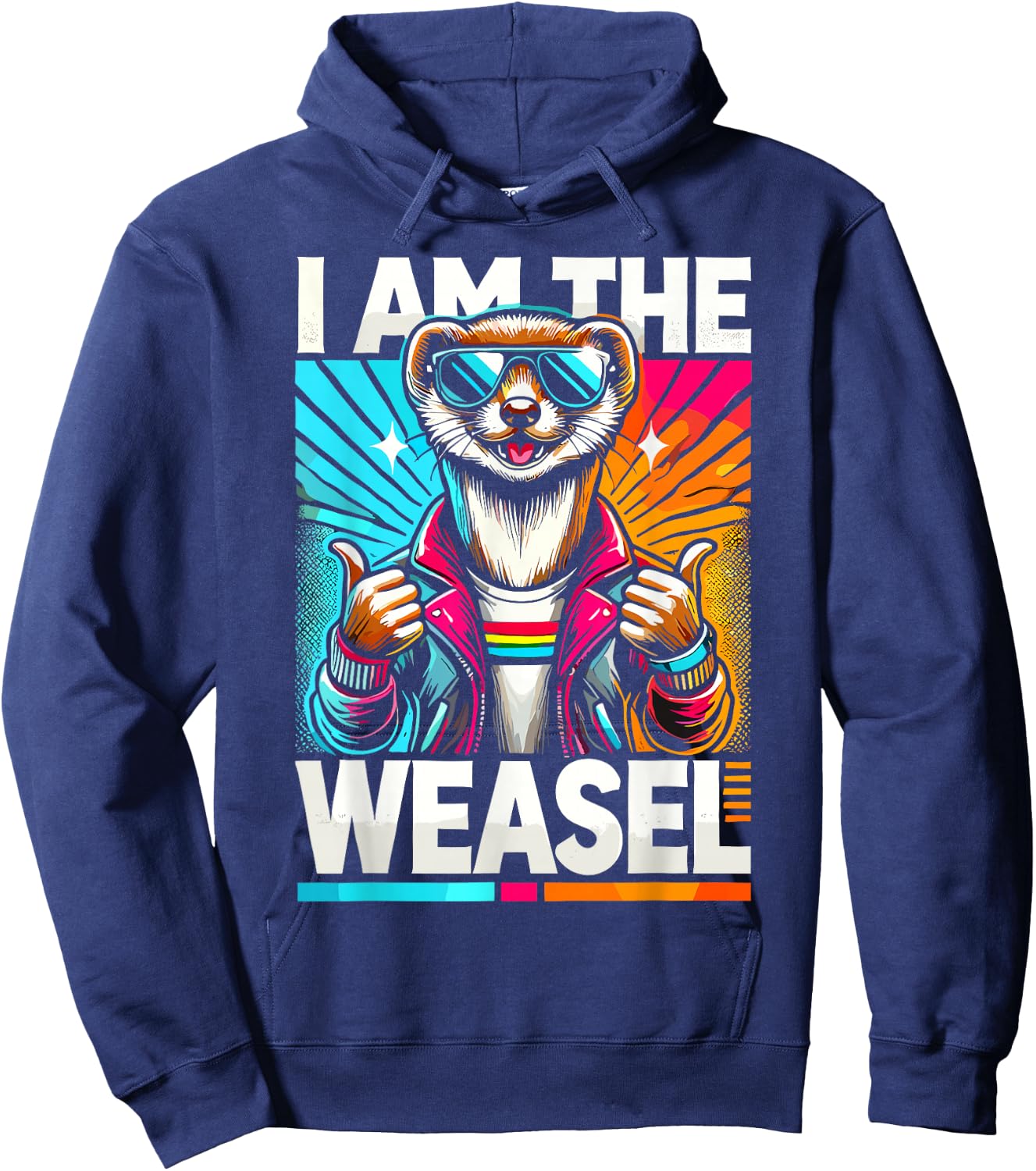 I Am The WEASEL Funny WEASEL Hoodie - Hoodie | Navy