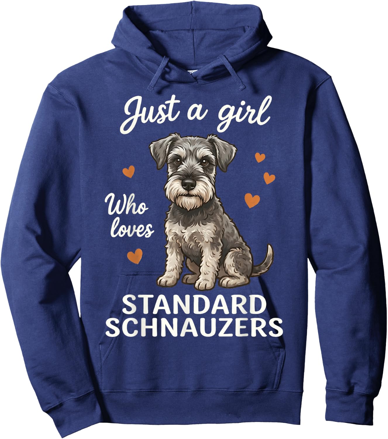Just A Girl Who Loves Standard Schnauzers Hoodie - Hoodie | Navy