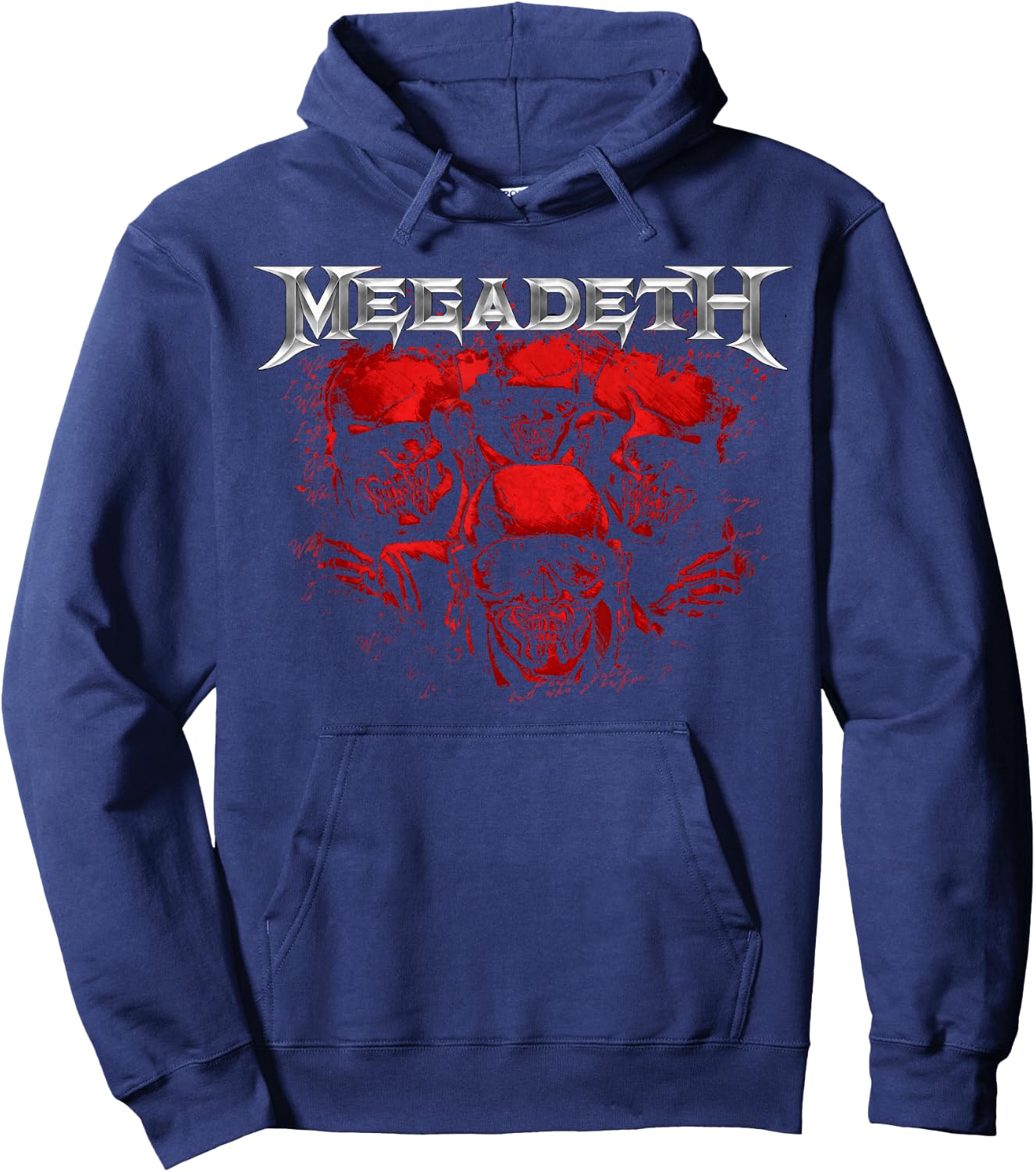 Megadeth - Red Vic Chrome Hoodie - Hoodie | Navy