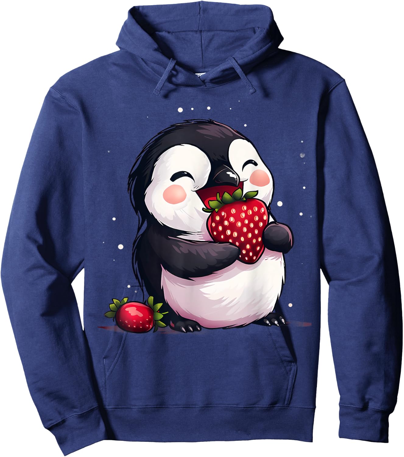 Strawberry Penguin Strawberry Fruit Animal Art Artwork Hoodie - Hoodie | Navy