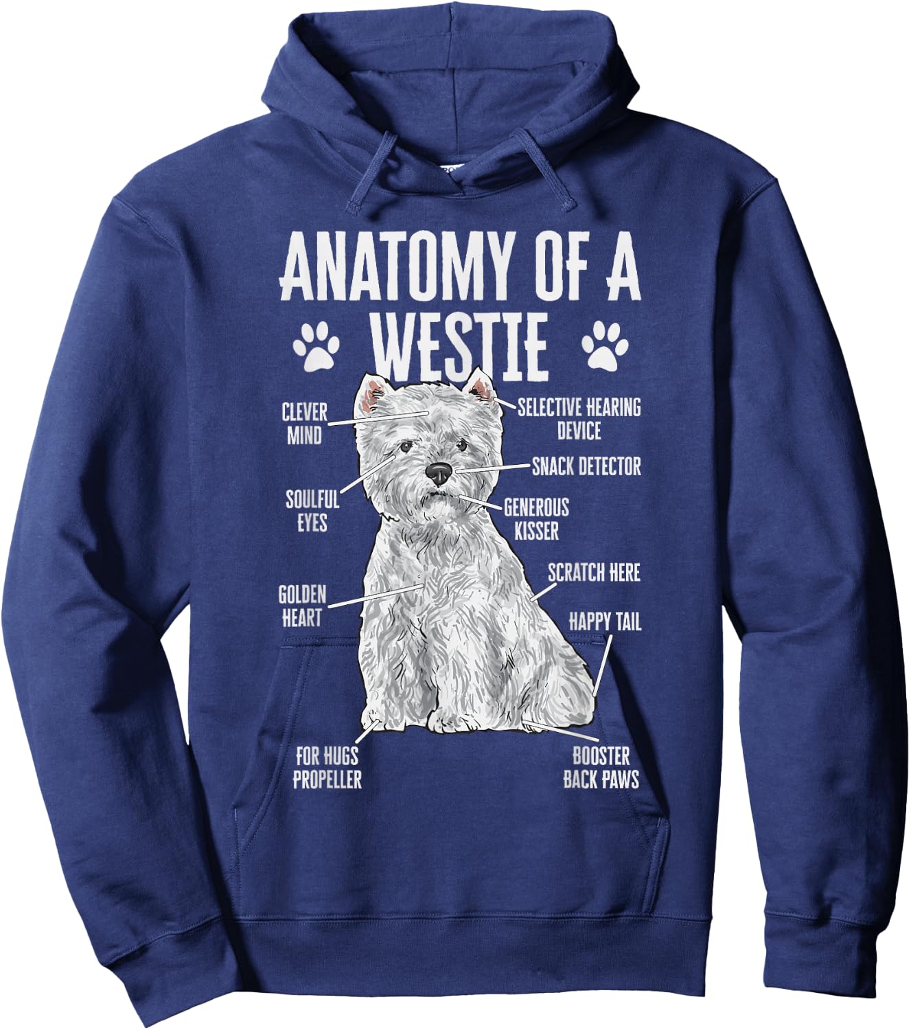 Westie Dog West Highland White Terrier Hoodie - Hoodie | Navy