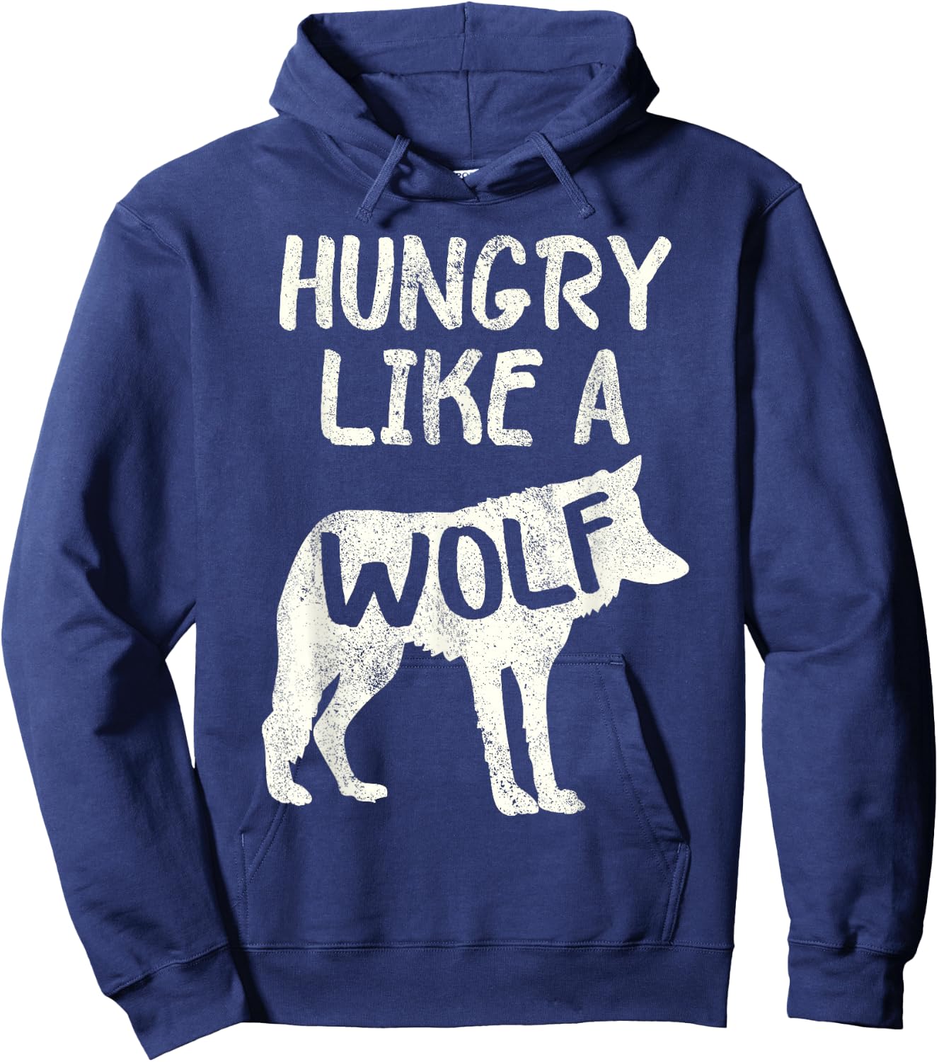 Hungry Like A Wolf Shadow Graphic Hoodie - Hoodie | Navy