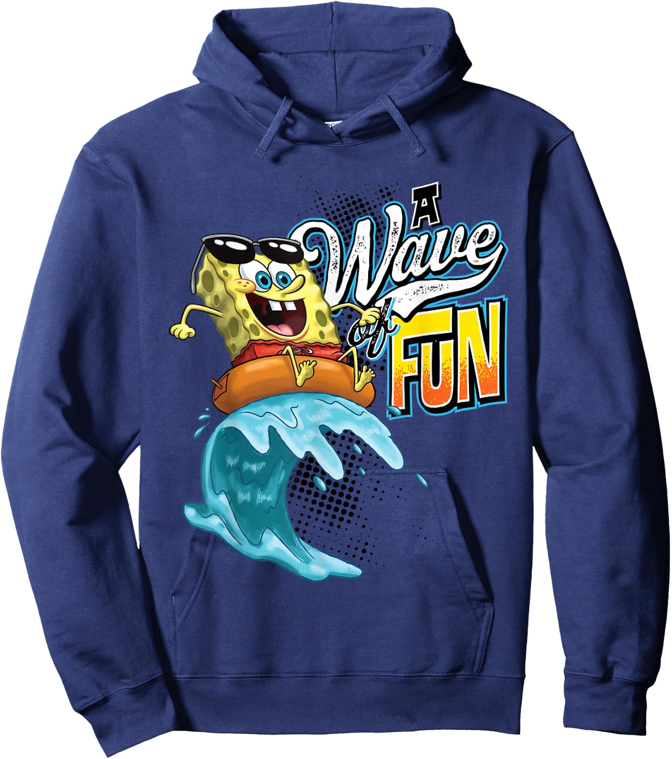 Offizieller Spongebob Schwammkopf Wave of Fun Innenschlauch Hoodie - Hoodie | Navy