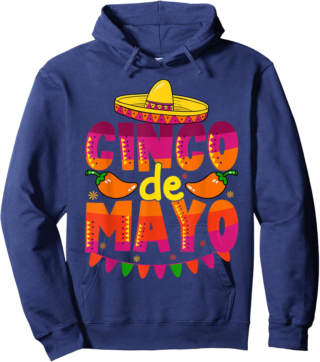 Cinco De Mayo Lets Fiesta Squad 5 De Mayo Mexican Men Women Hoodie - Hoodie | Navy