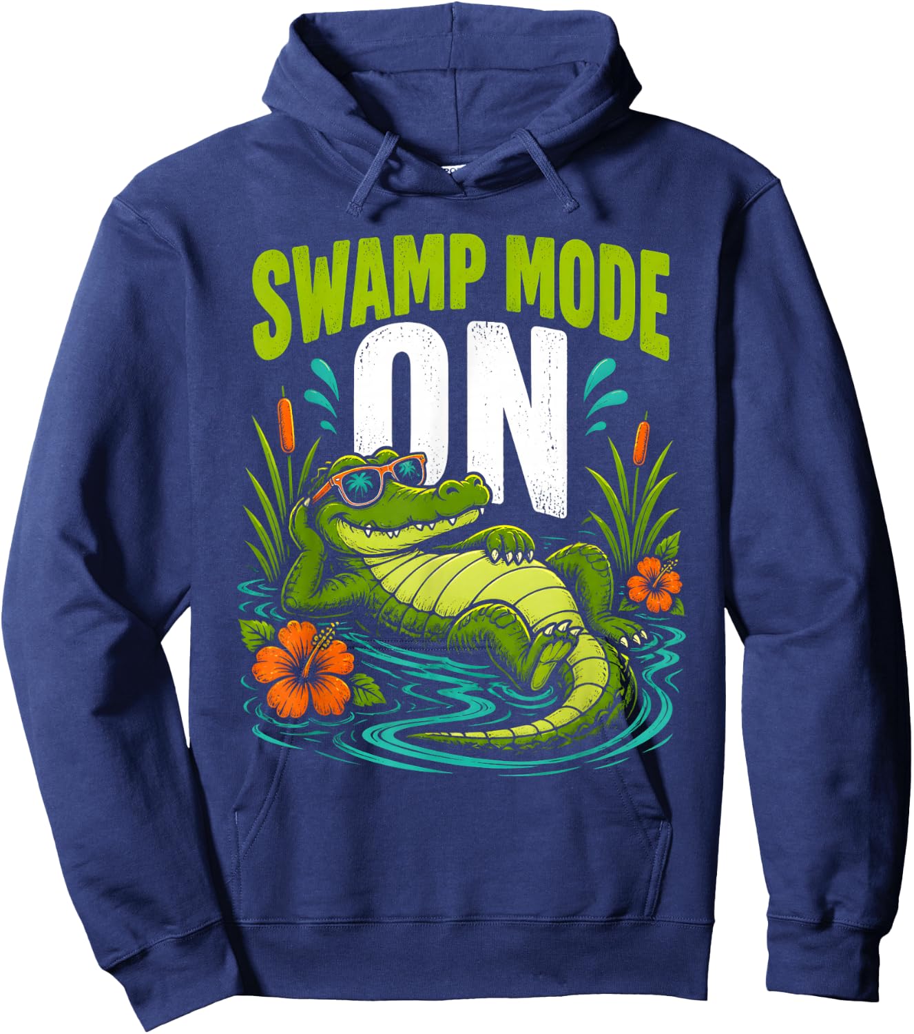 Swamp Mode On Aligator Bayou Spirit Hoodie - Hoodie | Navy