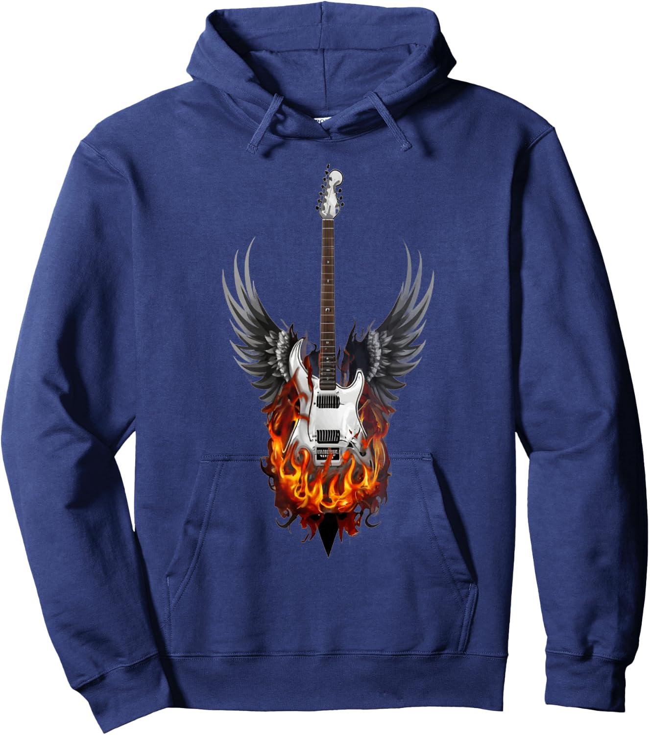 Guitare rock enflammé Hoodie - Hoodie | Navy