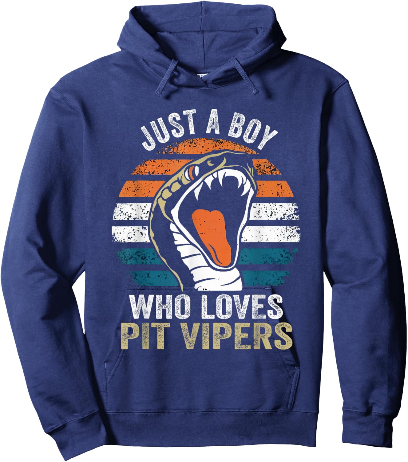 Just A Boy Who loves Pit Vipers Exotic Pet Snake Lover Hoodie - Hoodie | Navy