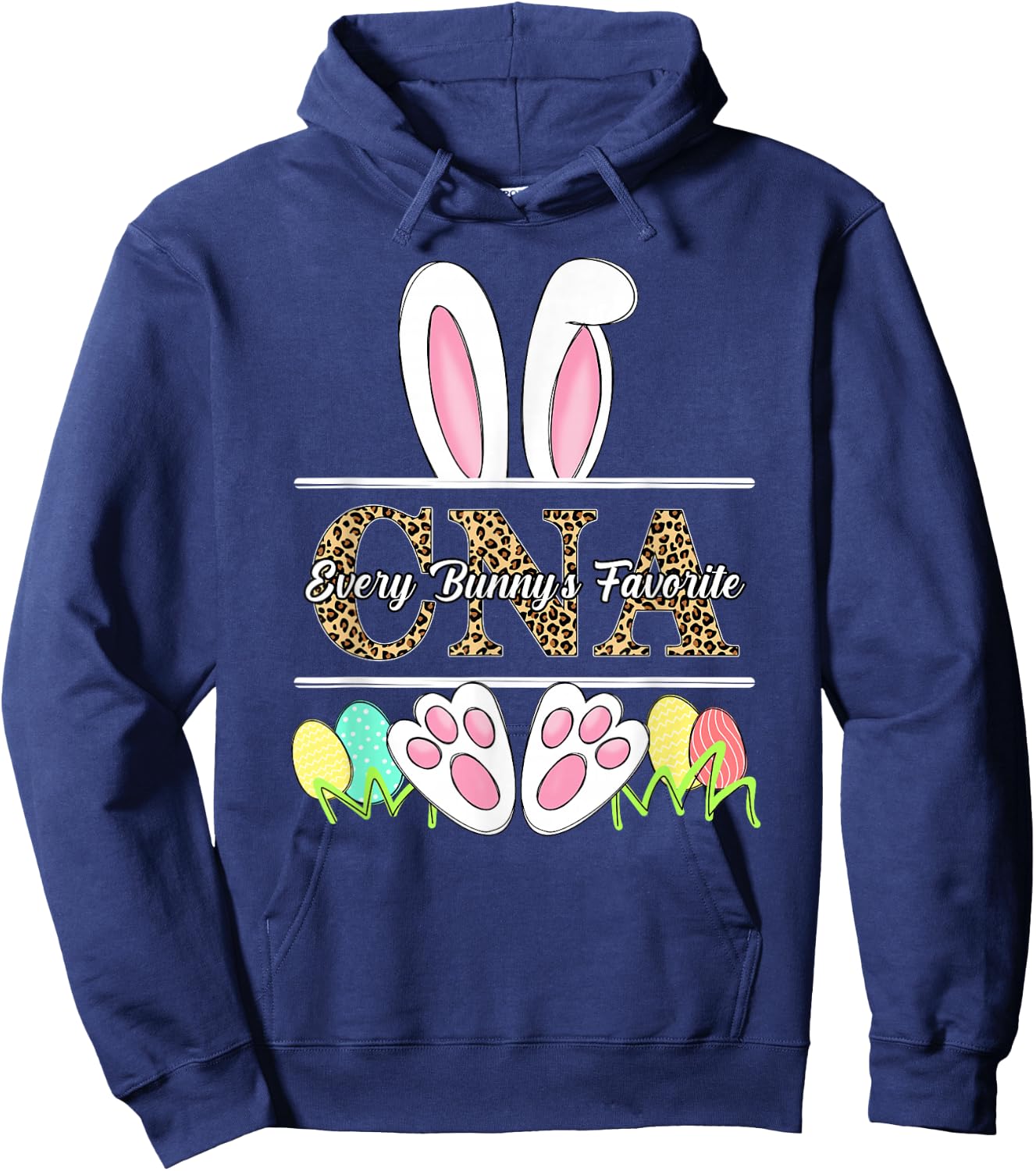Every Bunnys Is Favorite CNA Cute Bunnies Easter Nurse Hoodie - Hoodie | Navy