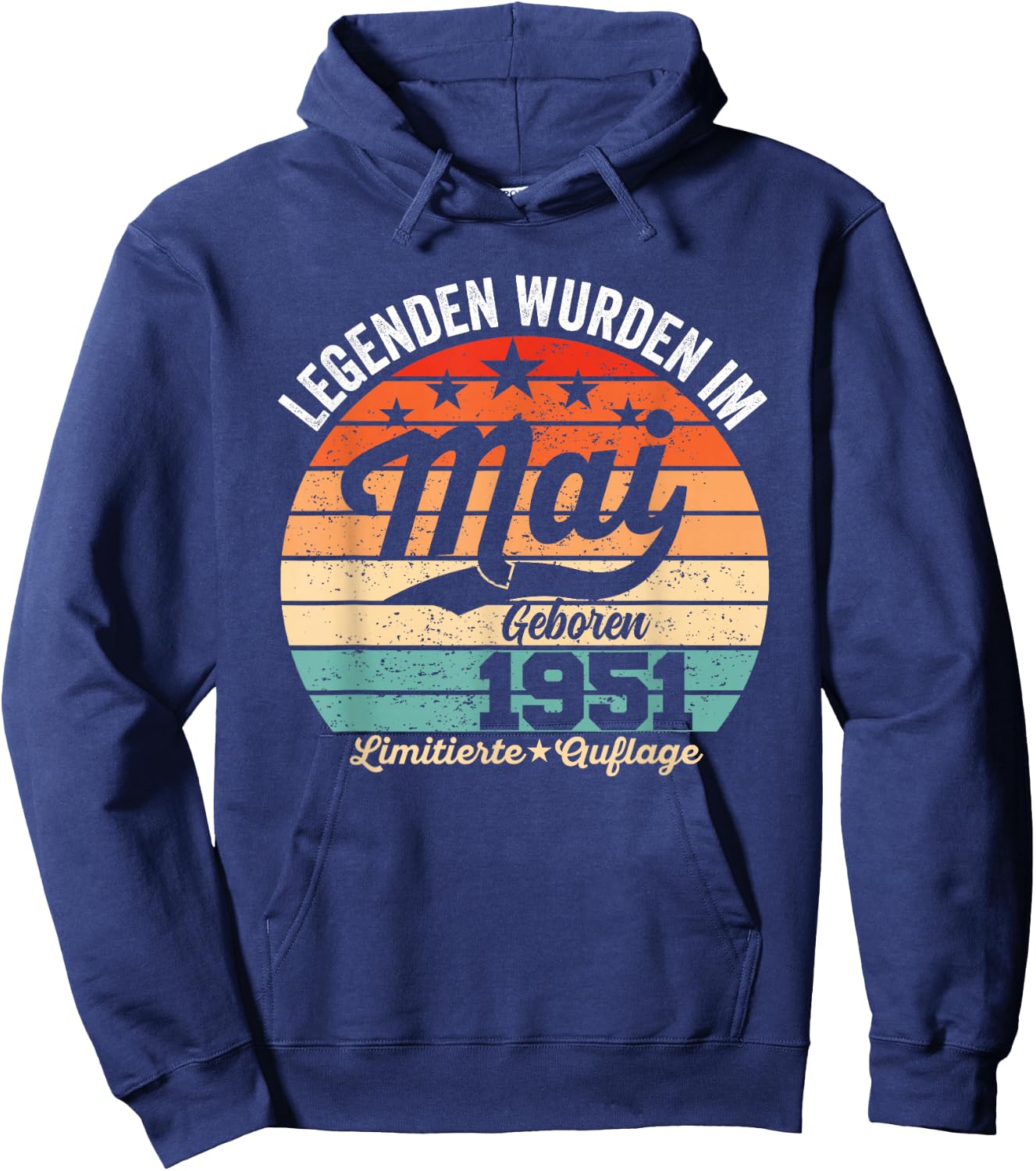 75. Geburtstag Geschenk Mann Legenden Sind Im Mai 1951 Hoodie - Hoodie | Navy