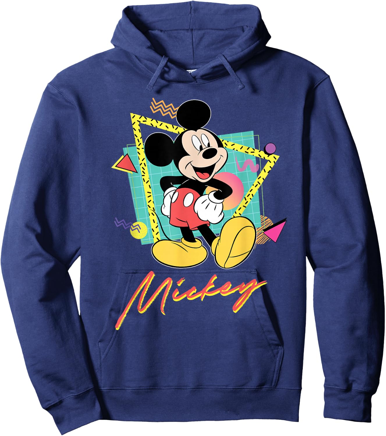 Disney Mickey Mouse Retro '90s Couples Matching Valentine's Day Hoodie - Hoodie | Navy