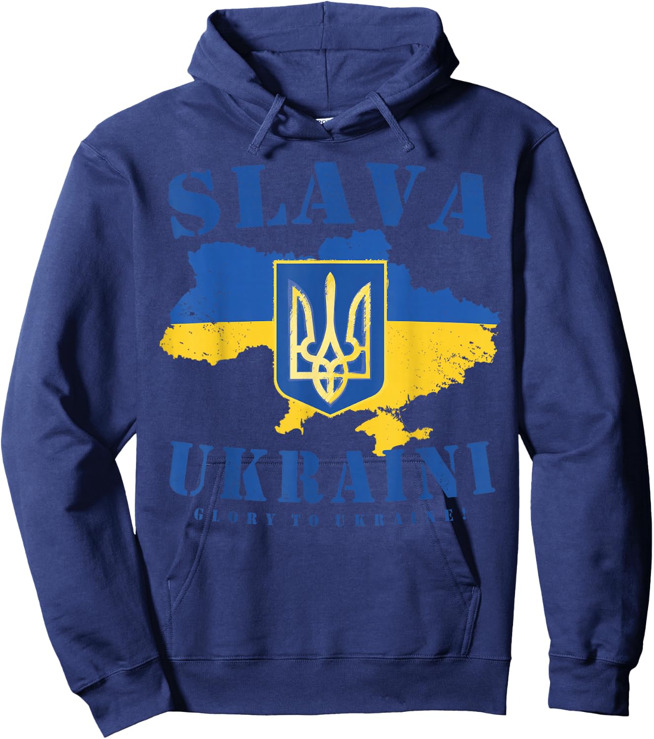 Ukraine Flag Slawa Ukraini Ukrainian Tryzub Glory To Ukraine , black Hoodie - Hoodie | Navy