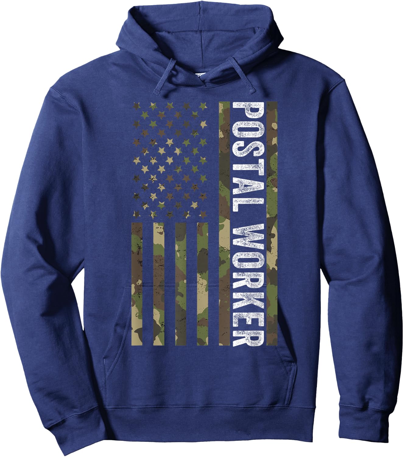 Postal Worker Camouflage American Flag US Postal Service Men Hoodie - Hoodie | Navy