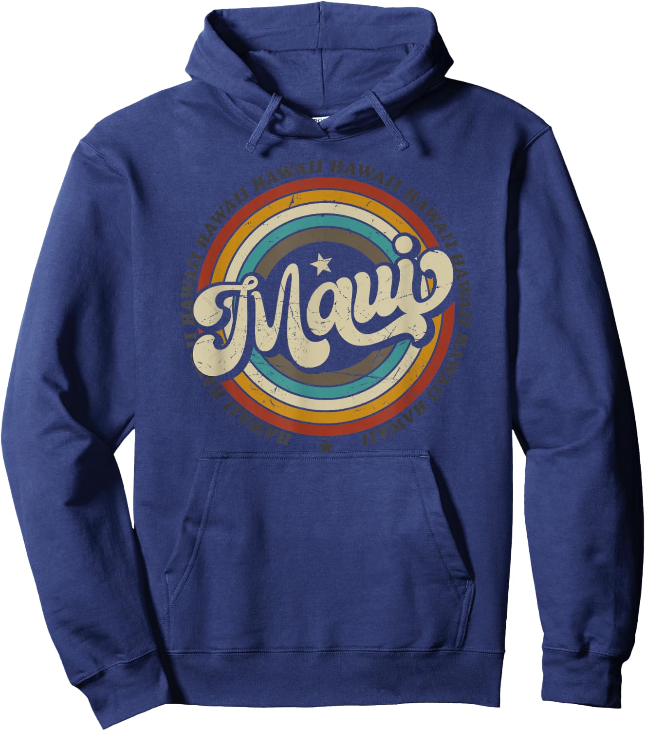 Maui Hawaii Hawaii Beach Surf Retro 70er 80er Vintage Hoodie - Hoodie | Navy