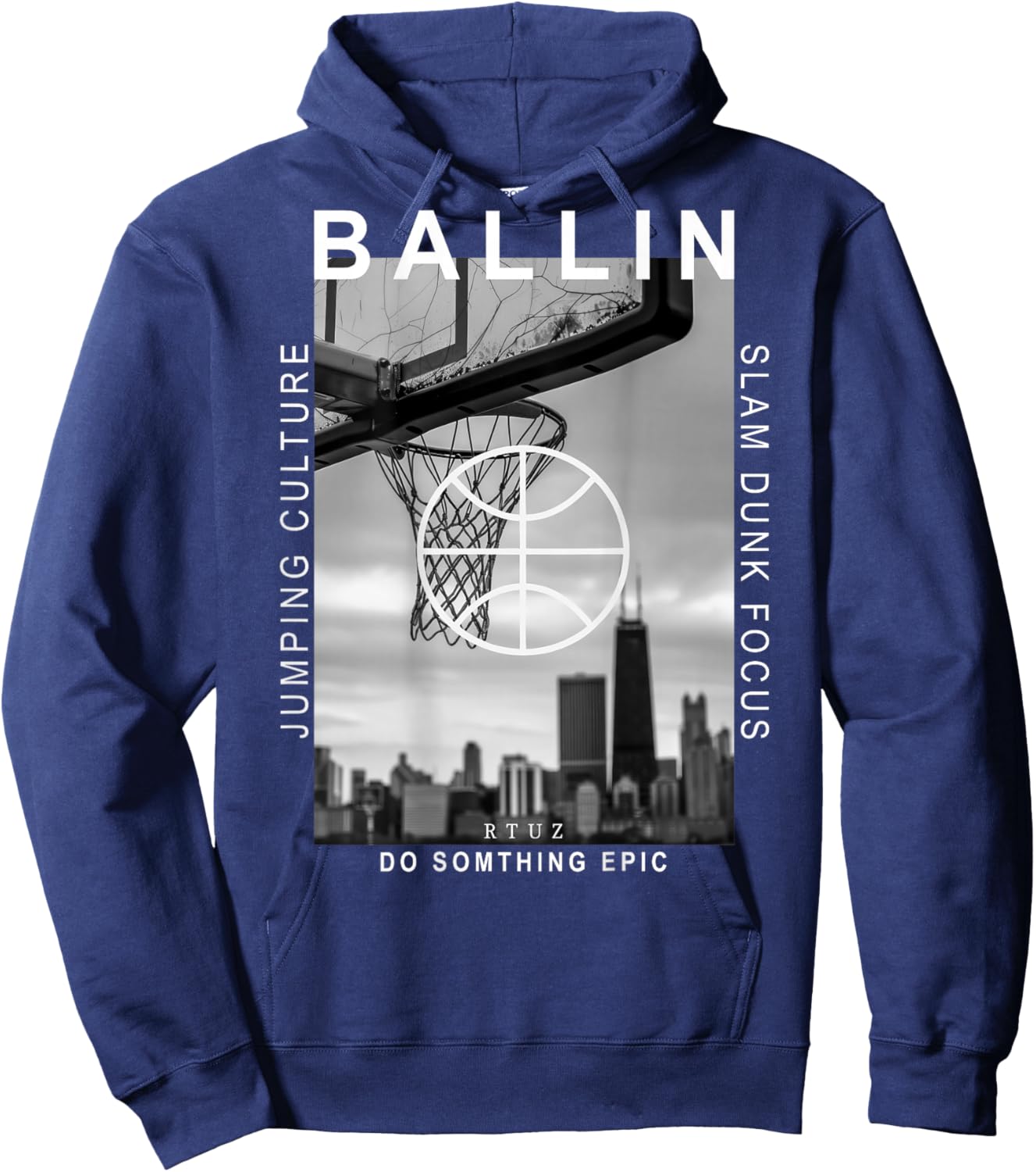 Basketball Jersey Basketball Sports Backprint Basketball , black Hoodie - Hoodie | Navy