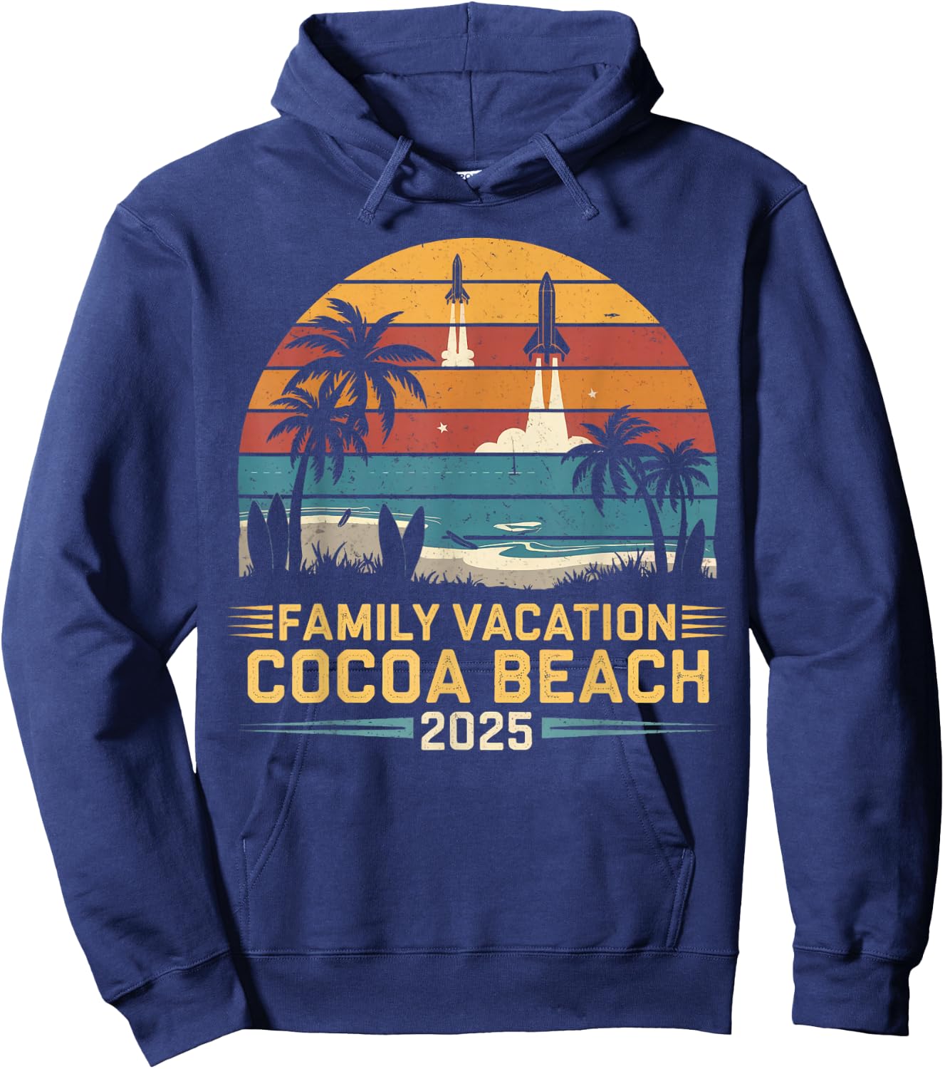 Family Vacation Cocoa Beach 2025 Family Vacation 2025 Hoodie - Hoodie | Navy