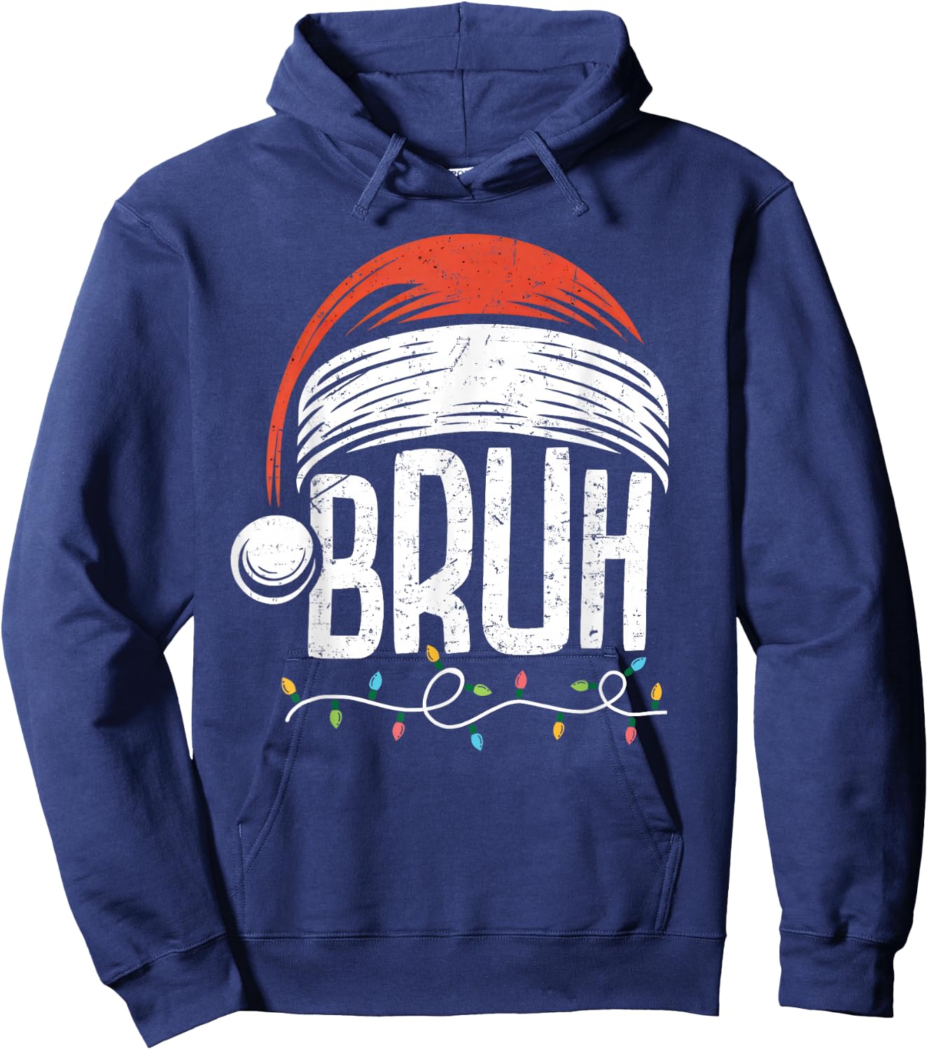 Merry Christmas Bruh Xmas Meme Funny Saying for Boys Men Hoodie - Hoodie | Navy