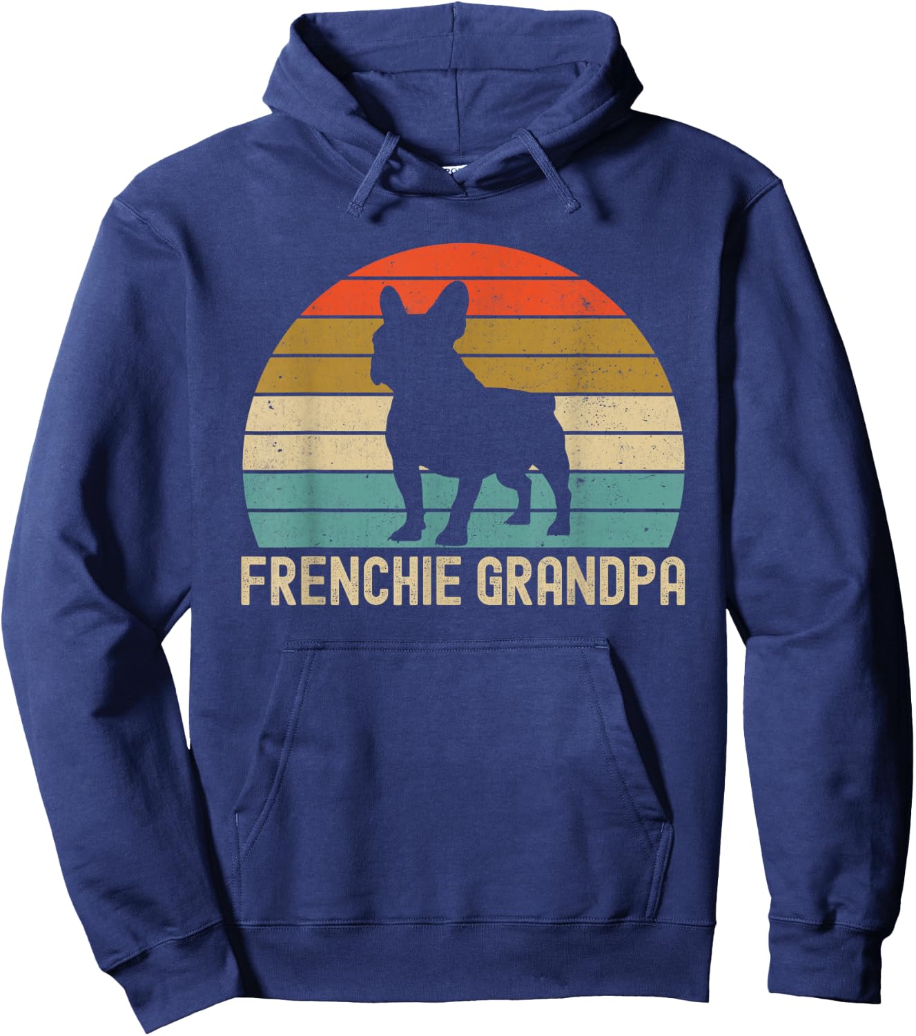 Frenchie French Bulldog Grandpa Hoodie - Hoodie | Navy