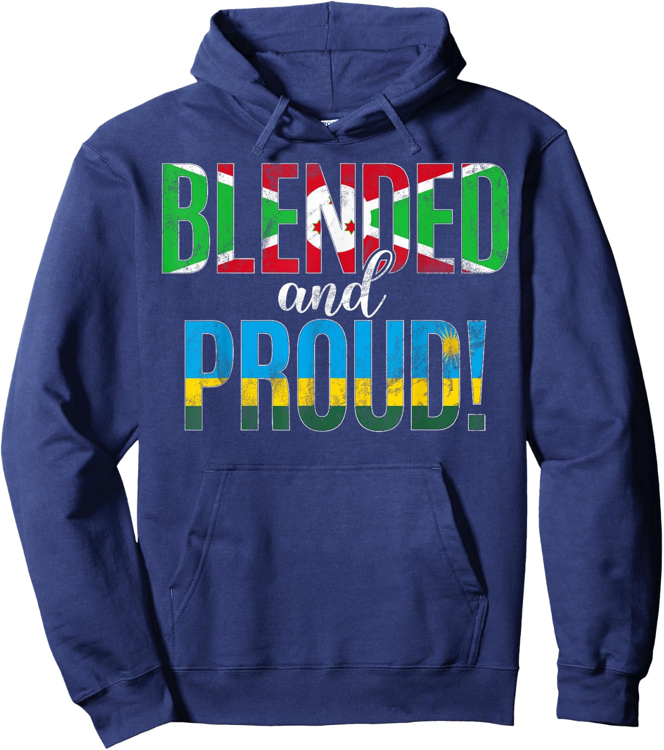 Nationalité mixte et fière moitié burundaise moitié rwandaise Hoodie - Hoodie | Navy