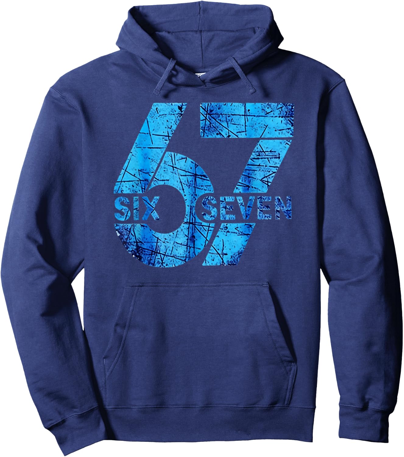 Kids Meme 6 7 Six Seven Blue Trendmeme Hoodie - Hoodie | Navy