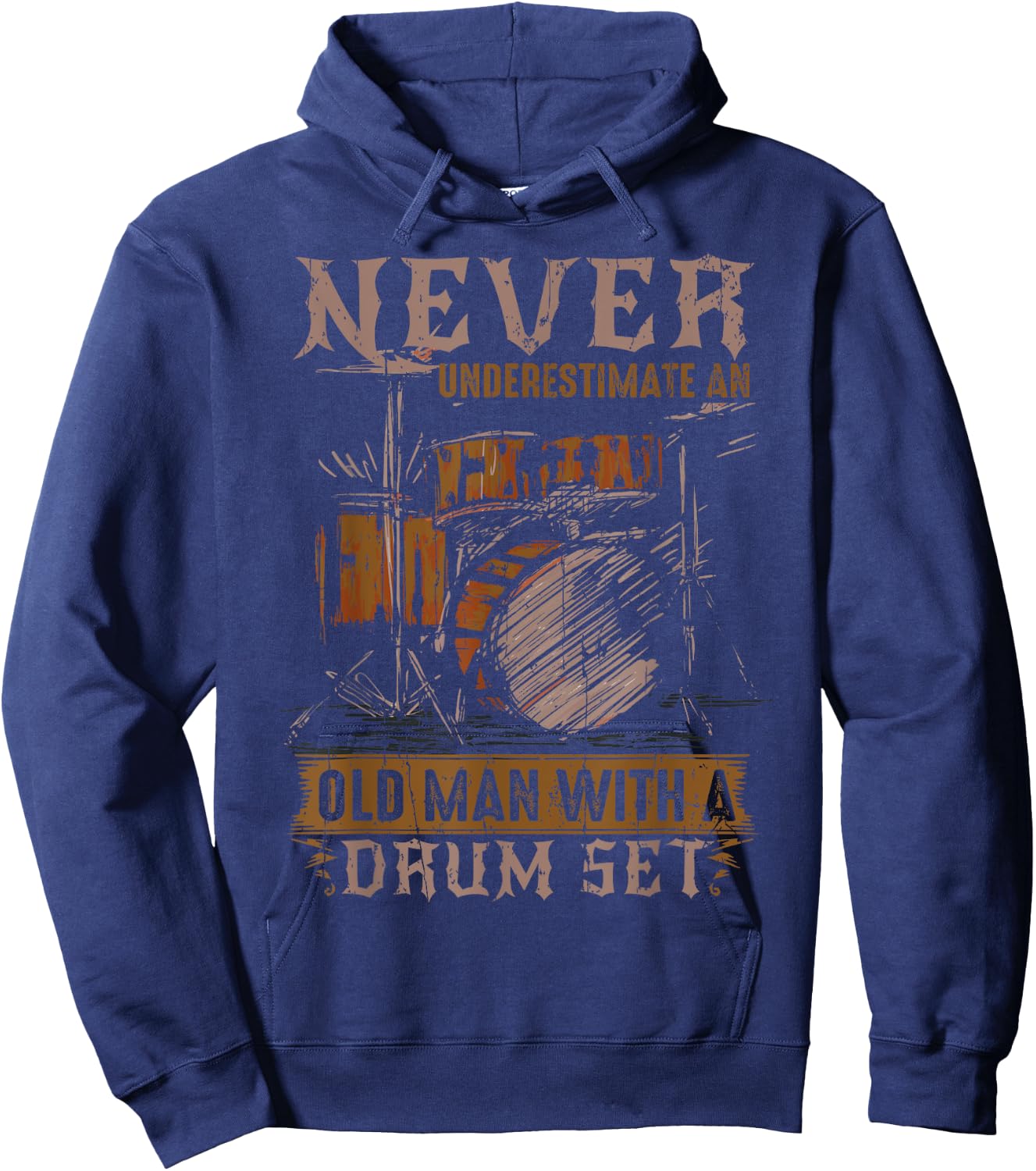 Funny Drummer Art Drum Player Hoodie - Hoodie | Navy