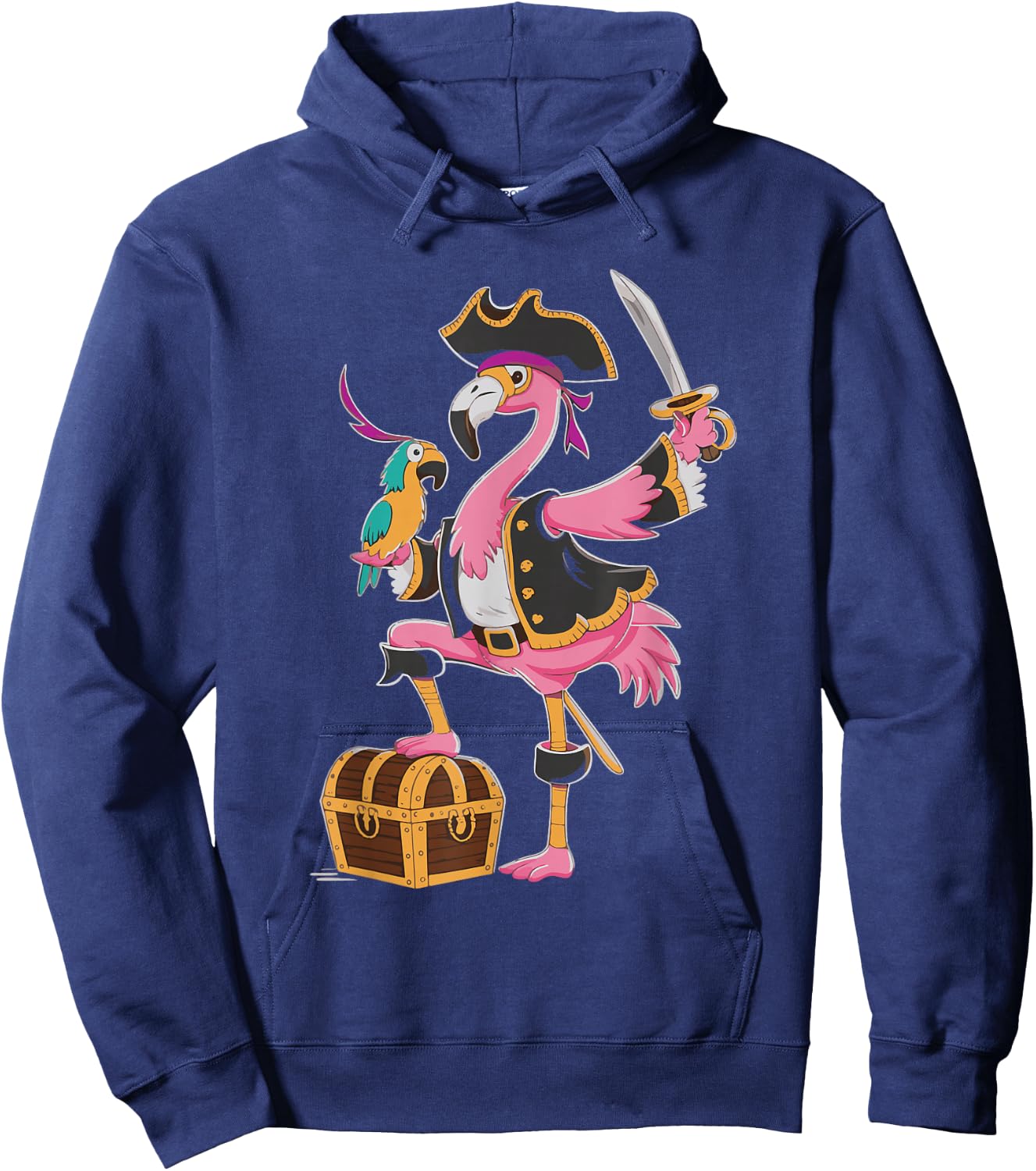 Flamingo Pirate Hoodie - Hoodie | Navy