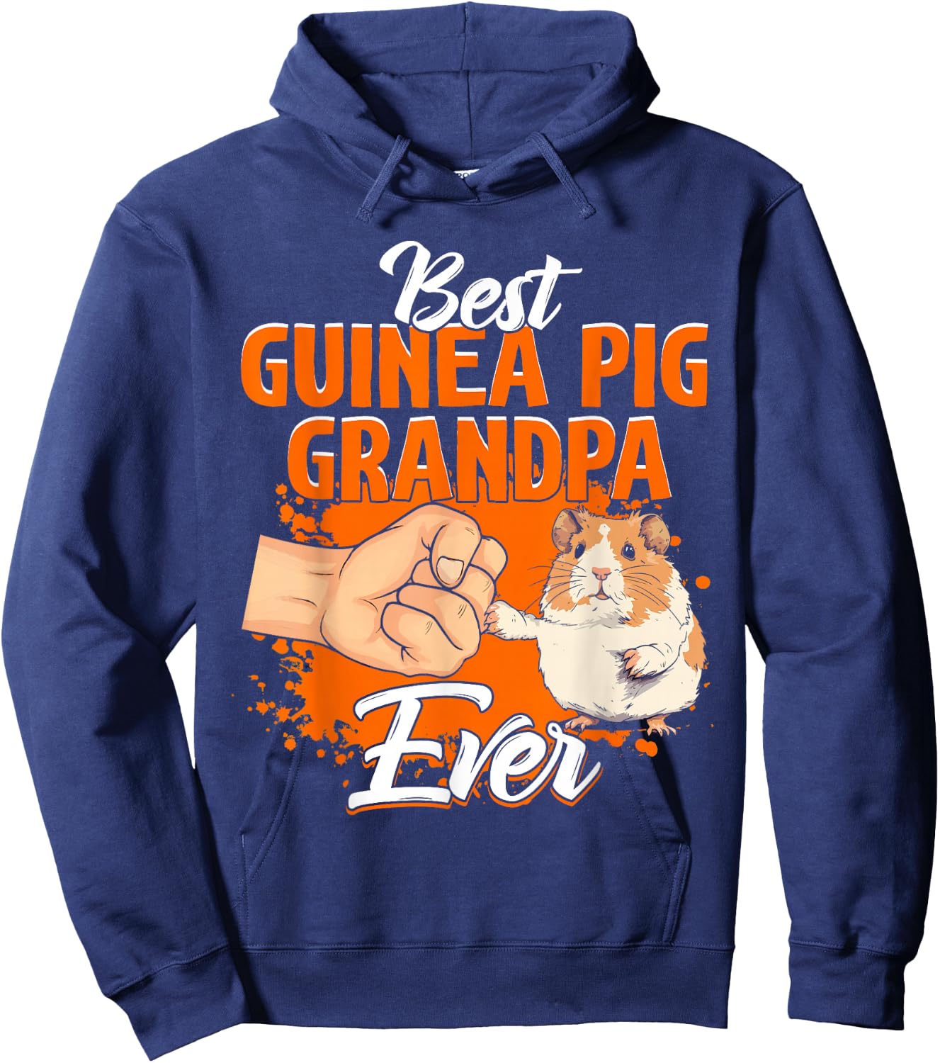 Best Guinea Pig Grandpa Ever Rodent Pet Owner Guinea Pig Hoodie - Hoodie | Navy