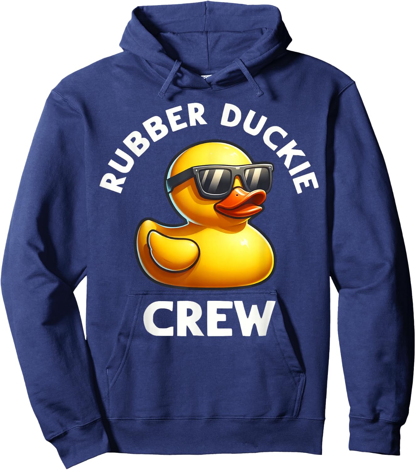 Rubber Duck Funny Quack Yellow Rubber Duckie Crew Graphic Hoodie - Hoodie | Navy
