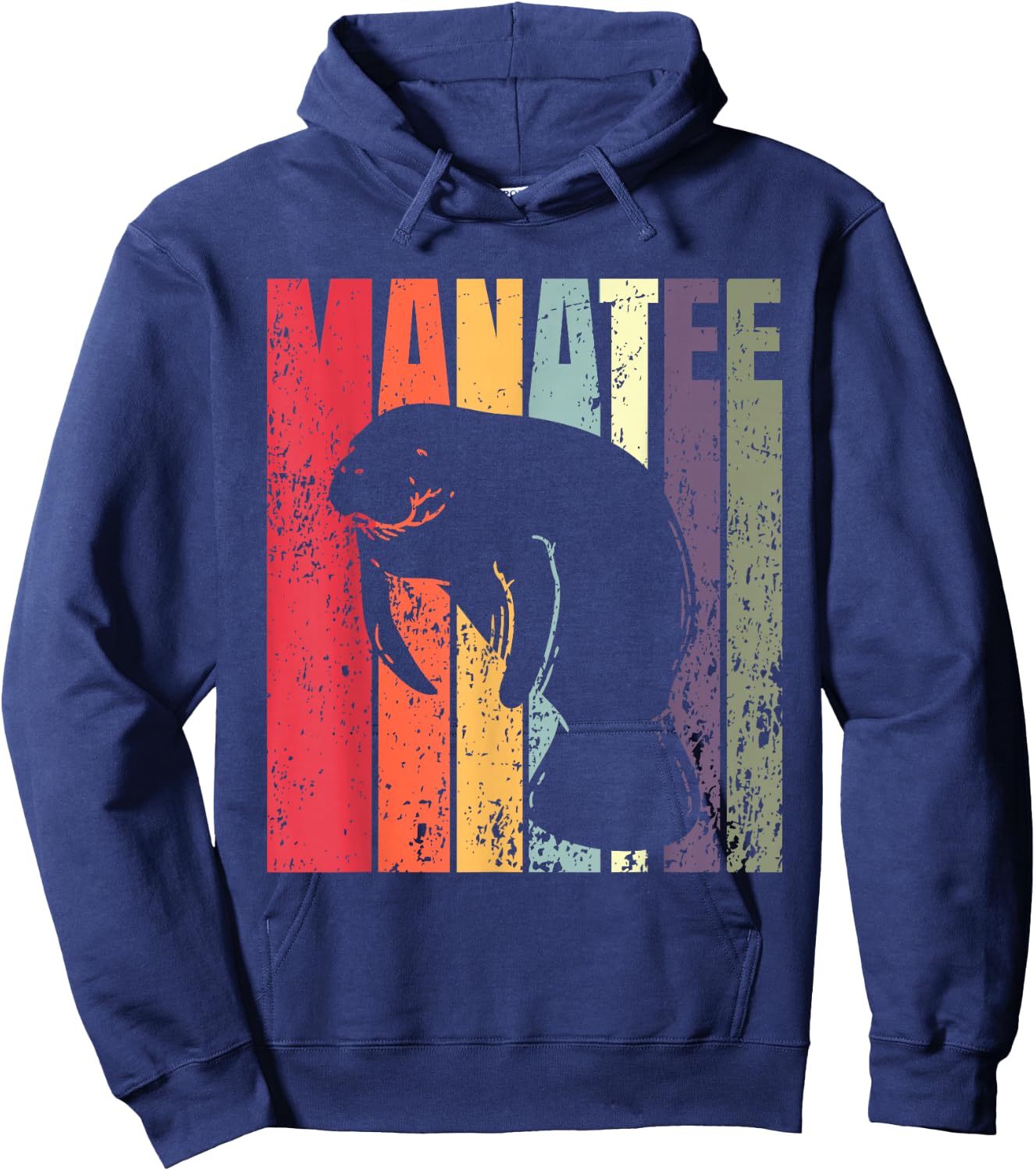 Retro Manatee Hoodie - Hoodie | Navy