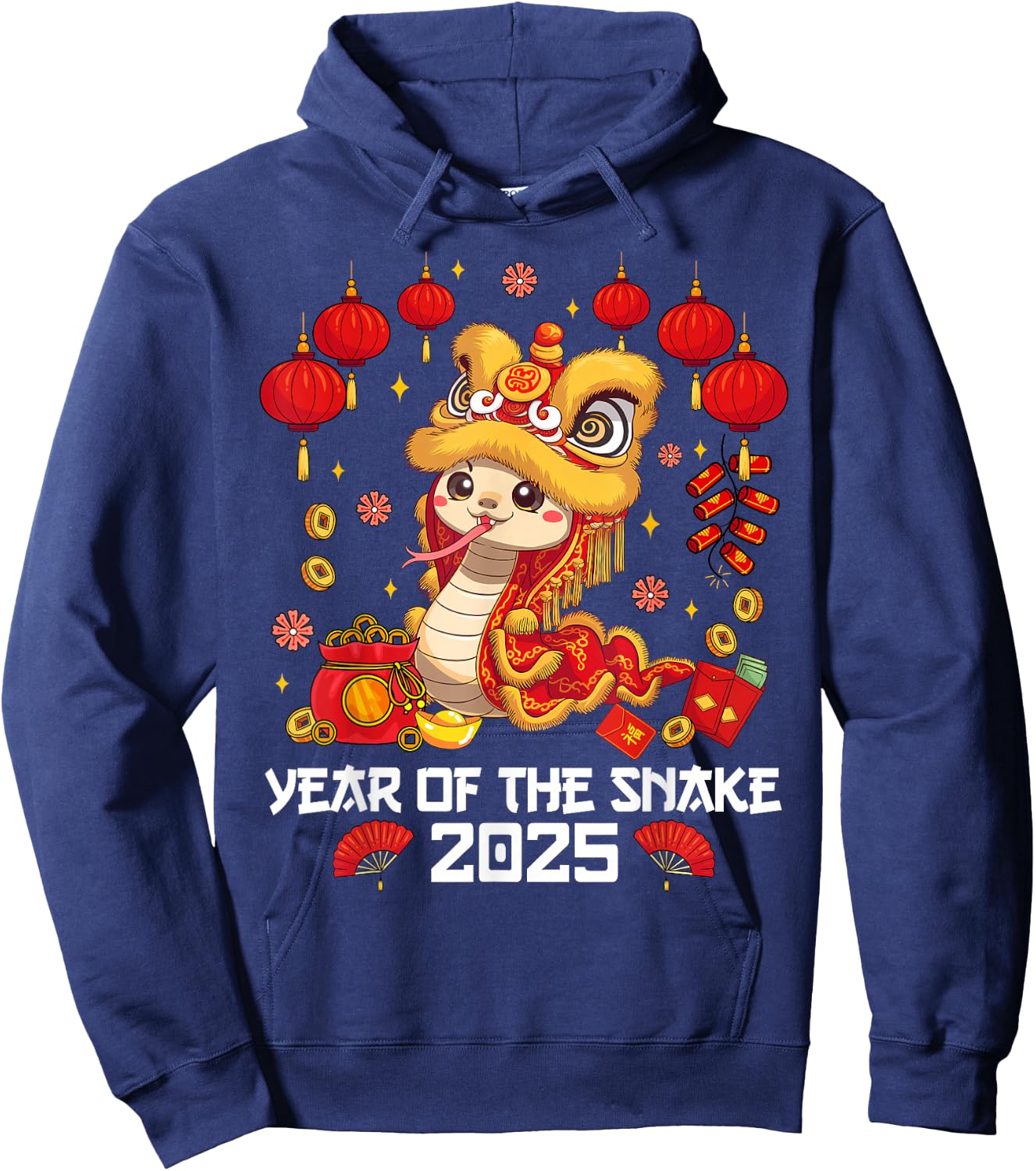 Chinese Lunnar New Year Snake The Year of The Snake 2025 Hoodie - Hoodie | Navy