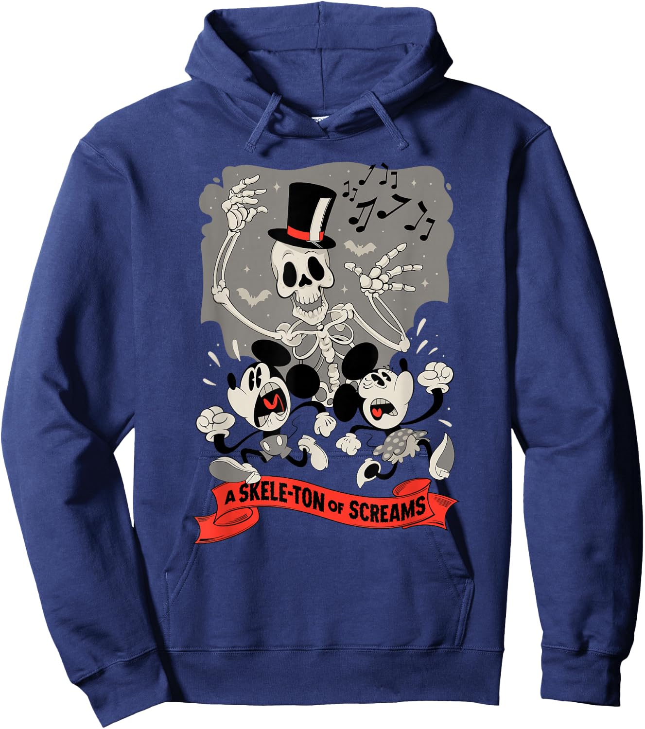 Disney Mickey and Friends Halloween Skele-ton of Screams Hoodie - Hoodie | Navy